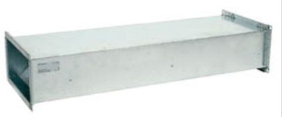 LDR 50-25 Easily-fitted silencer immediately before or after the KE, KT, RS and RSI. 500mm x 250mm x 950mm long