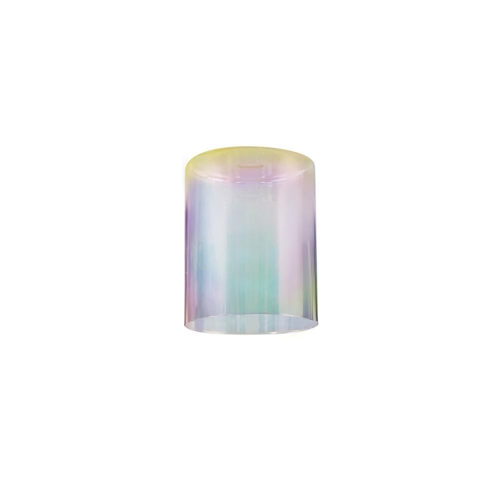 Luxuria Apex 120x150mm Medium Cylinder (A) 7 Colour Iridescent Glass Shade