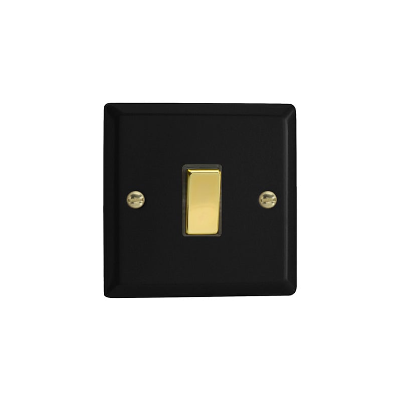 Varilight Vogue 1G 20A DP Rocker Switch Matt Black