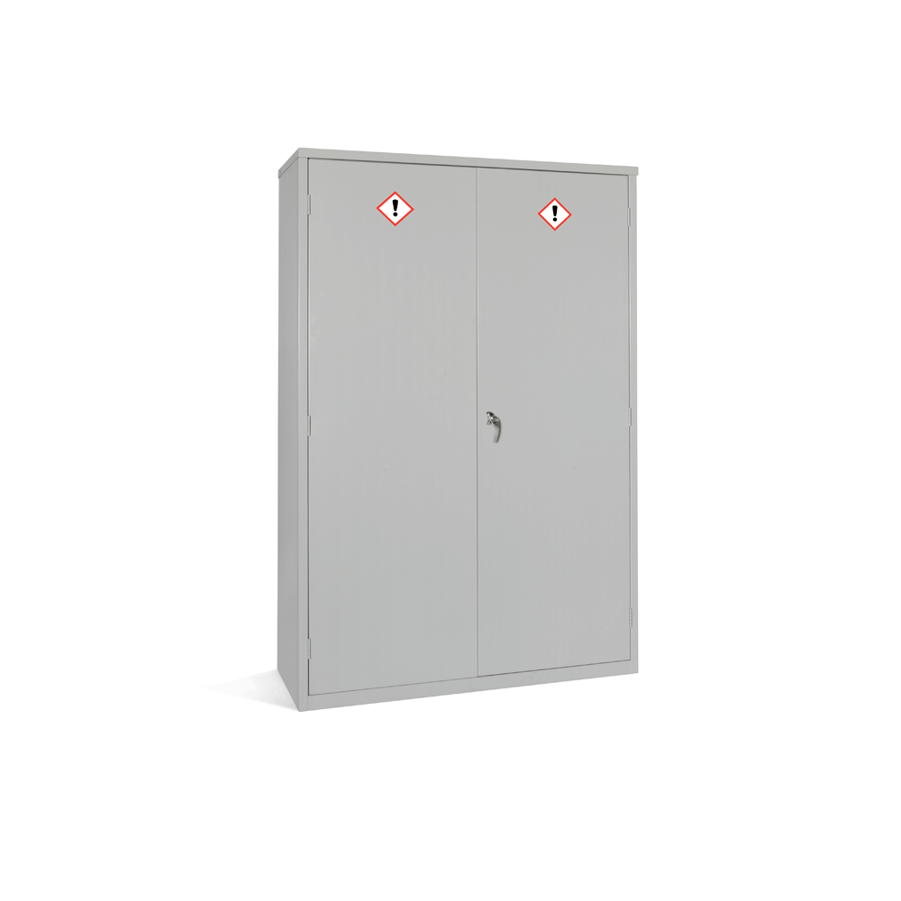 Full Height Extra Wide Grey COSHH Cabinet By Elite 1830H x 1220W x 457D