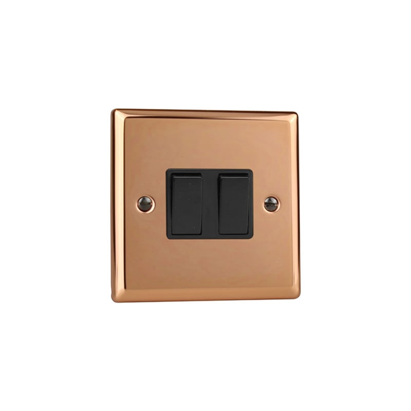 Varilight Urban 2G 10A Intermediate Switch Polished Copper (Standard Plate)