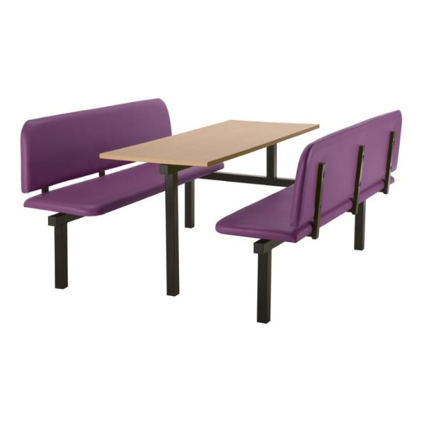 CU94 - 6-Seater Oscar Canteen Unit - 1 Way Access, Purple, Beech