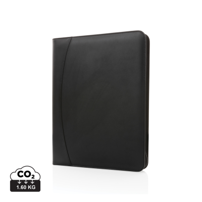 RCS RPU DELUXE TECH PORTFOLIO with Zipper in Black.