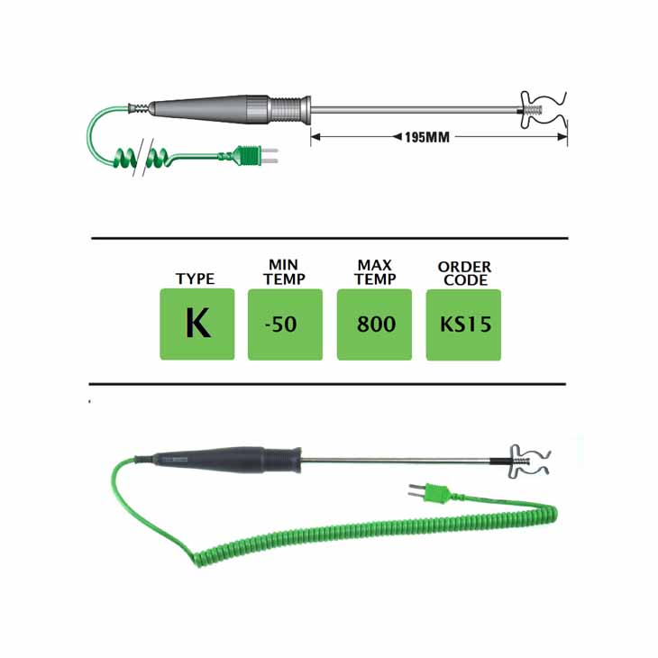 KS15 - K Type Pipe Clip Probe