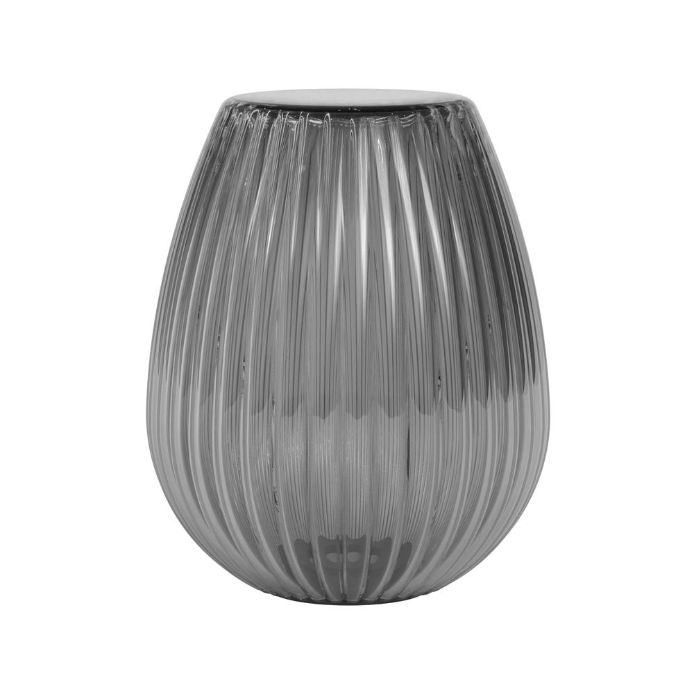 Astro Tacoma Tulip Ribbed Glass Smoke Lamp Shade