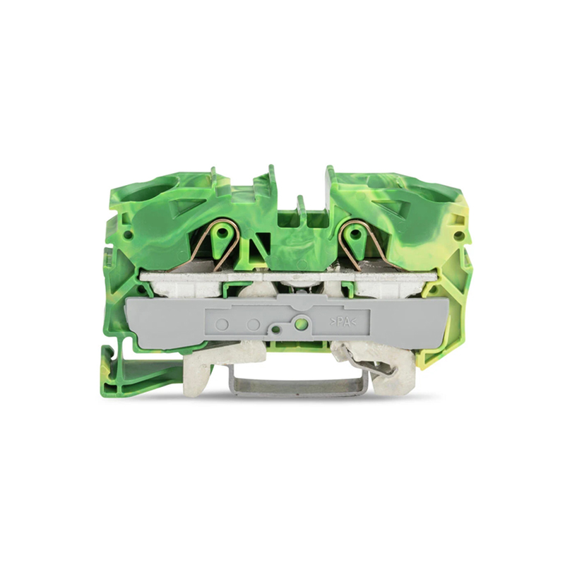 Wago Din Rail Through Terminal 16mm Green/Yellow