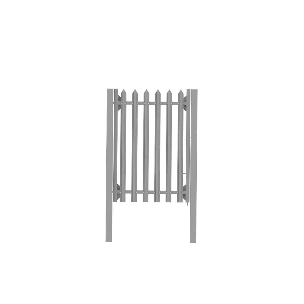 Grey GRP Single Leaf Gate 1.8m H x 1.2mConcrete-in c/w Posts & Fittings