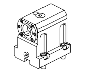 Axial geared-up 1:2 multiple 4 outlet driven tool