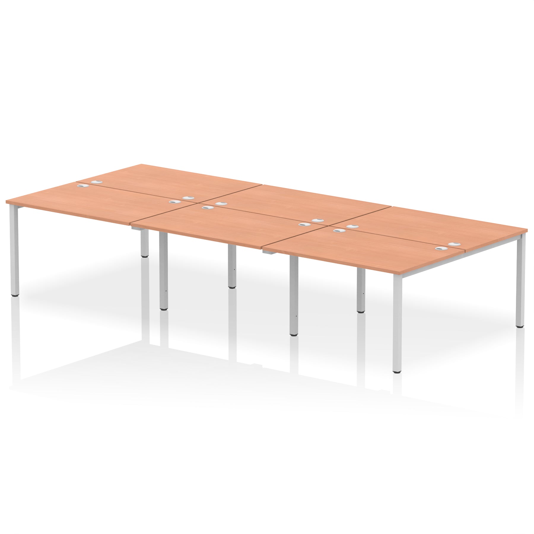 Specialising In Impulse B2B Bench Desk - 6 Person - 3600mm, 4200mm, 4800mm, 5400mm - Multiple Colour Options UK