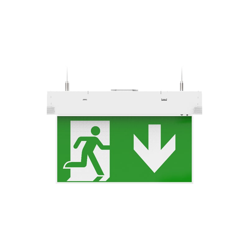 Kosnic Standard Doxa 5 In 1 Hanging Emergency Exit Sign Down Arrow Legend