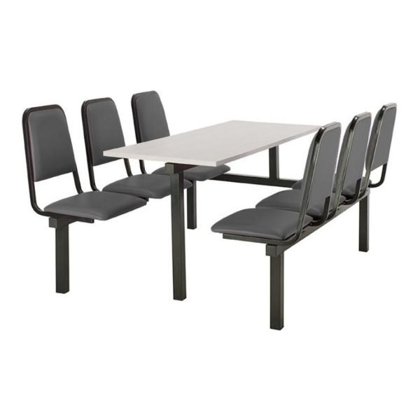 CU92 - 6-Seater Chester Canteen Unit - 1 Way Access, Grey, Grey