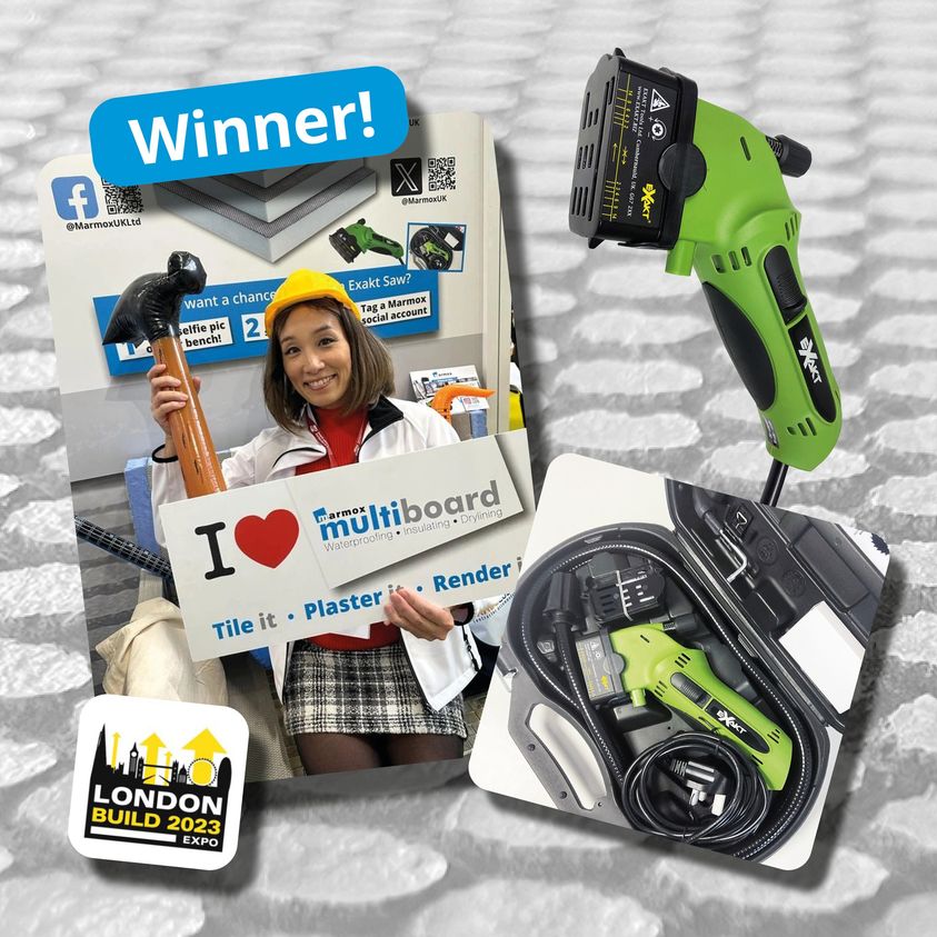 Congrats to the WINNER of our Marmox Multiboard photo competition at the London Build Expo last week