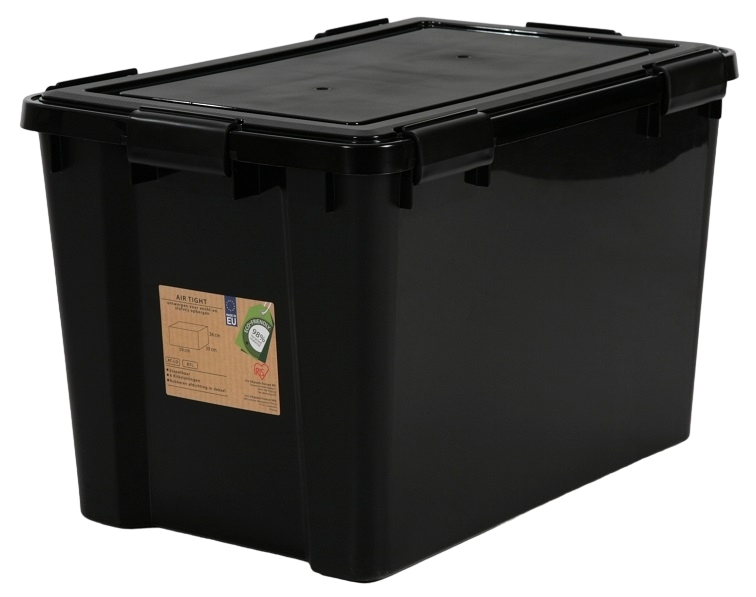 70 Litre XL Iris Airtight Plastic Storage Box - Black