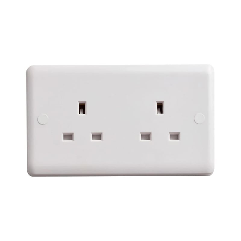 Deta Vimark Curve 13A 2G Unswitched Socket