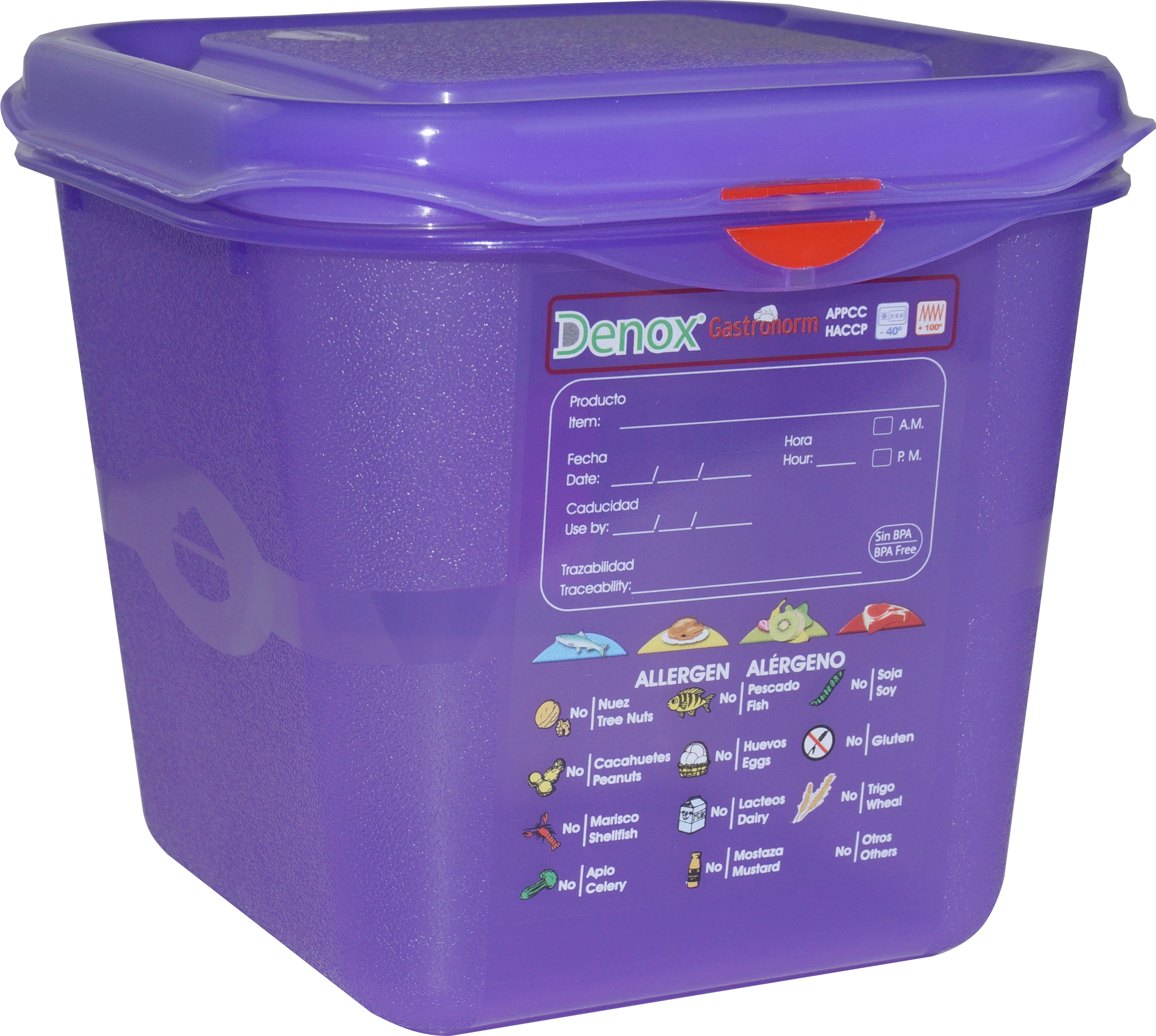 Allergen Airtight Gastronorm Food Grade Container 1/6 2.6 Litres