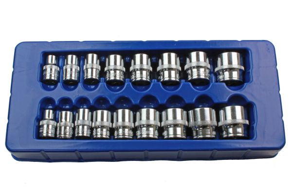 US PRO 1376 17pc 3/8" Dr Shallow Sockets 8-24mm