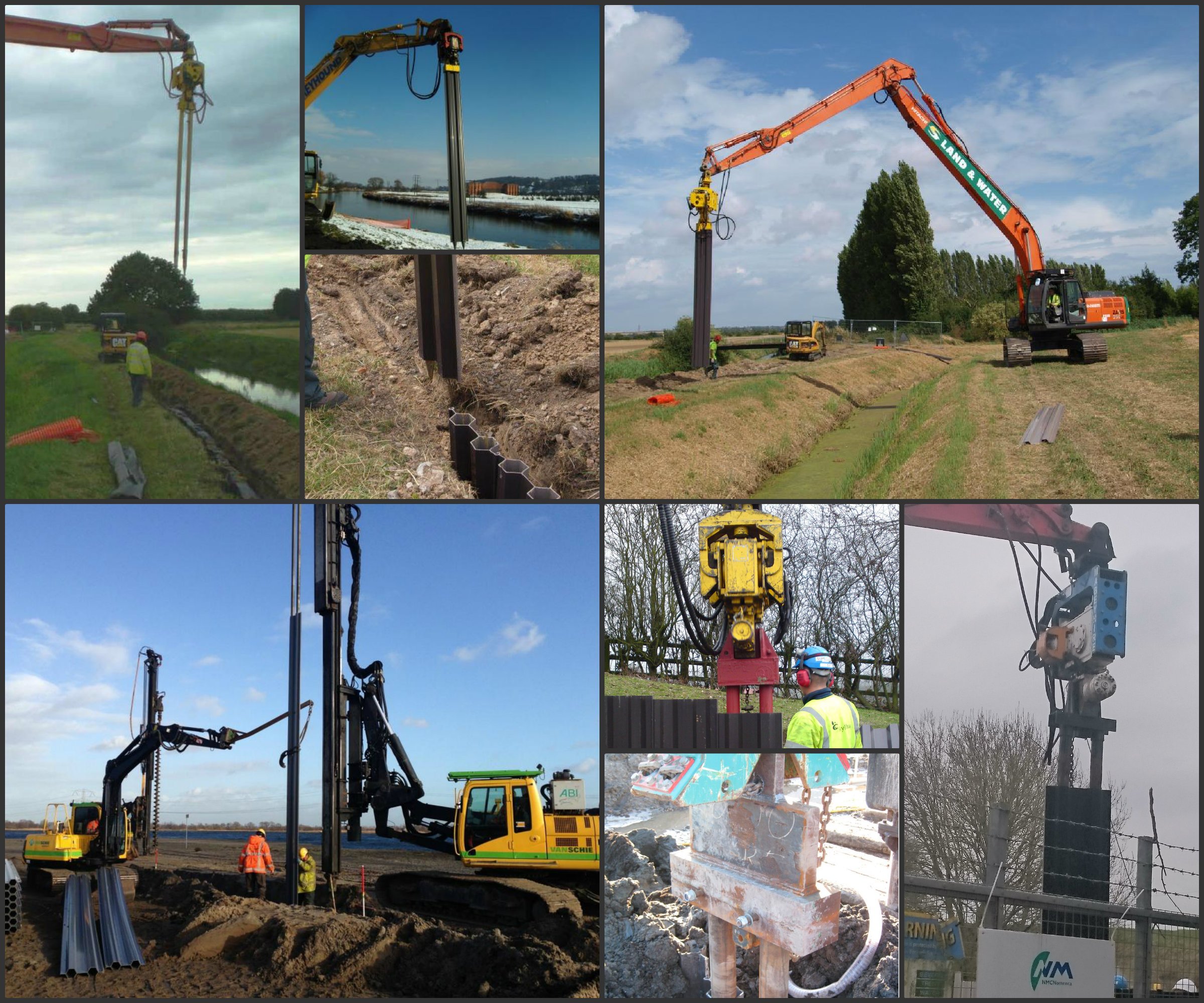 Long Length Plastic Sheet Piling Installation