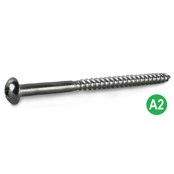 12g x 2 1/2'' A2 Pozi Round Head Woodscrew