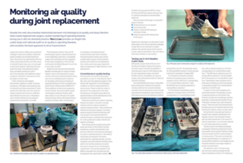 Enhancing Air Quality Monitoring in Joint Replacement Surgery