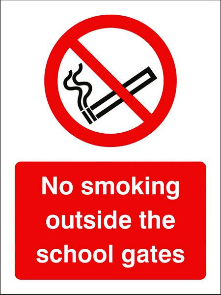 No smoking outside the school gates