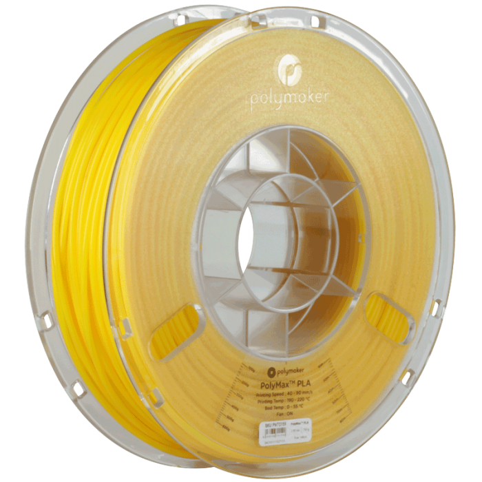 Polymaker PolyMax Tough PLA 1.75mm True Yellow 3D printer filament