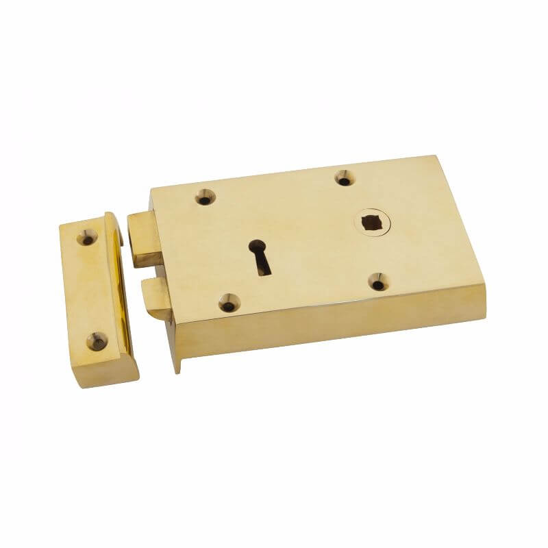 Anvil 83580 Brass Right Hand Rim Lock Small