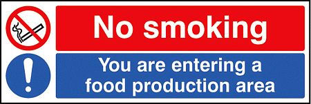 No smoking you are entering a food production area