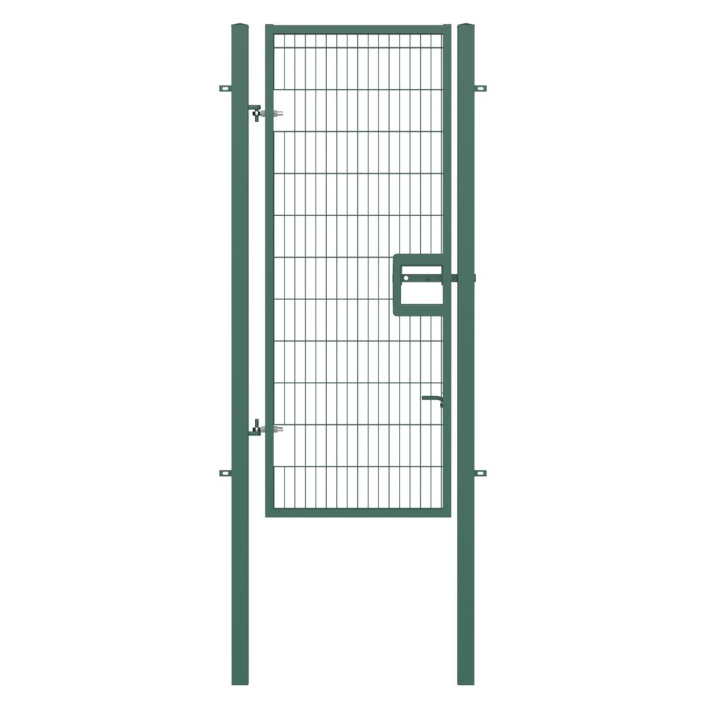 Twin Wire Single Leaf Gate H 2.4 x 1mGreen Powder Coated Finish, Concrete-In