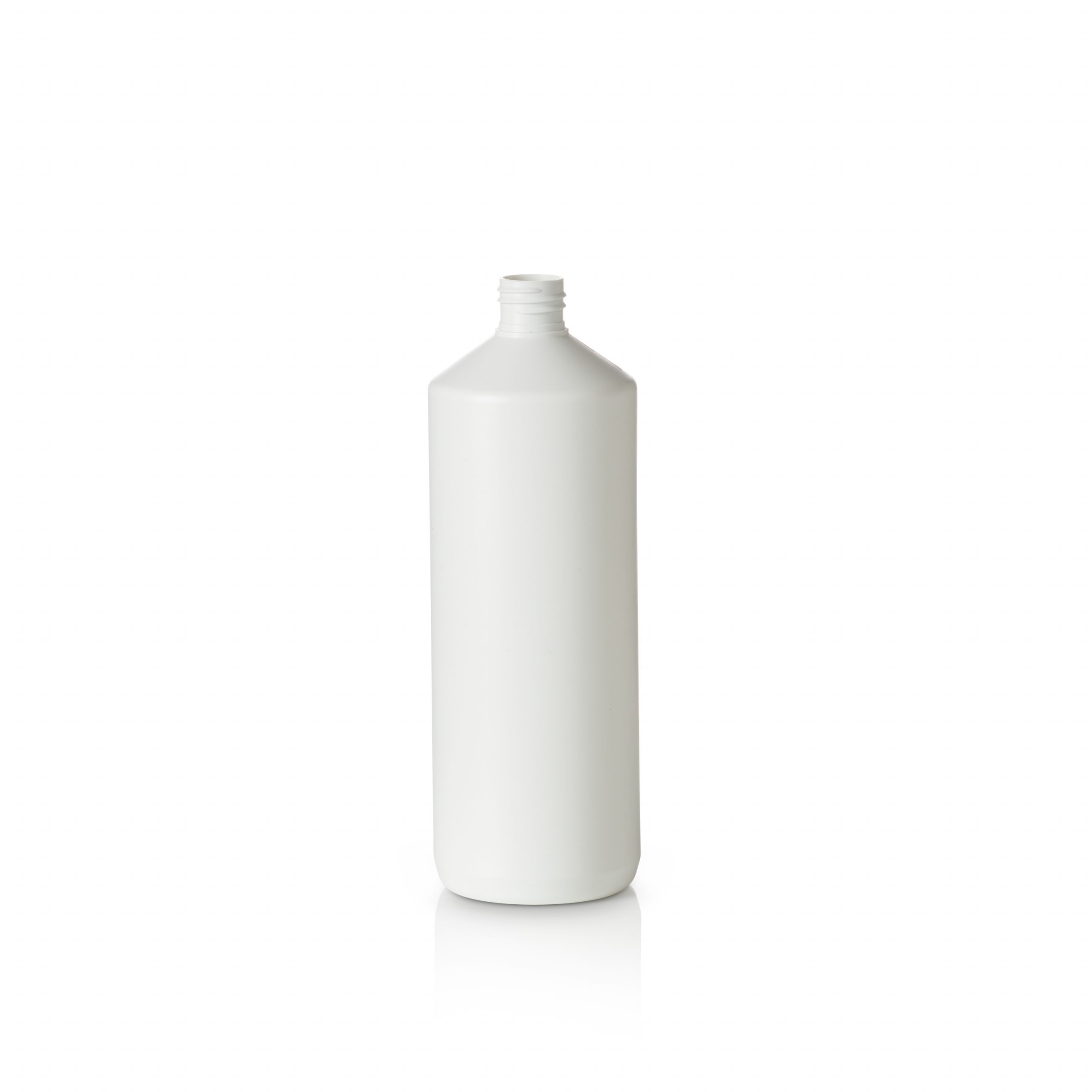 Supplier Of 1Ltr White HDPE 30&#37; PCR Cylindrical Bottle