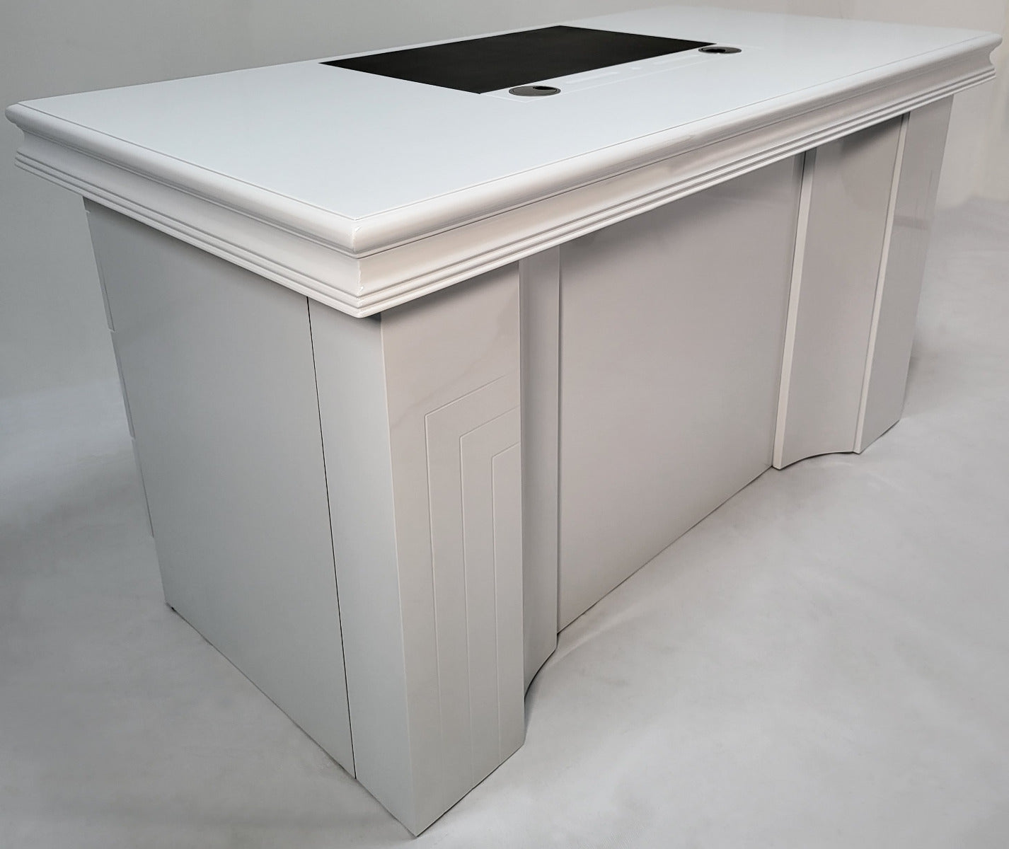 Specialising In Executive Home Office Desk In White Gloss - 1400mm - UBA141 North Yourkshire
