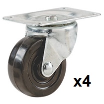 MCB-CASTOR-HD - Pro Range Heavy Duty Castors & Plates for MCAB Pro Range Cabinets & Server Racks