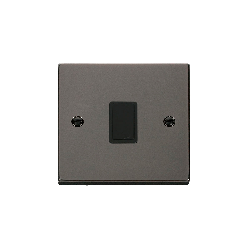 Click Deco 20A 1 Gang DP Switch Black Nickel Insert Black