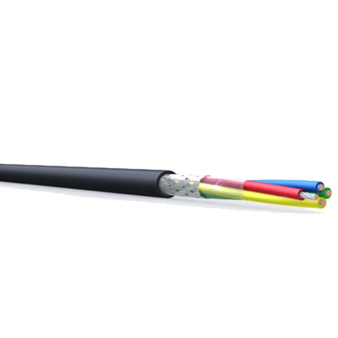 4 CORE 7/0.2MM SCREENED BLACK PVC