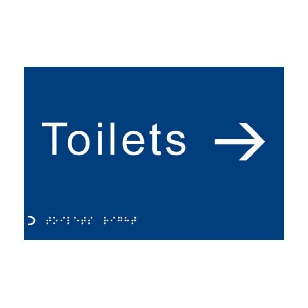 Braille - Toilets Arrow Right