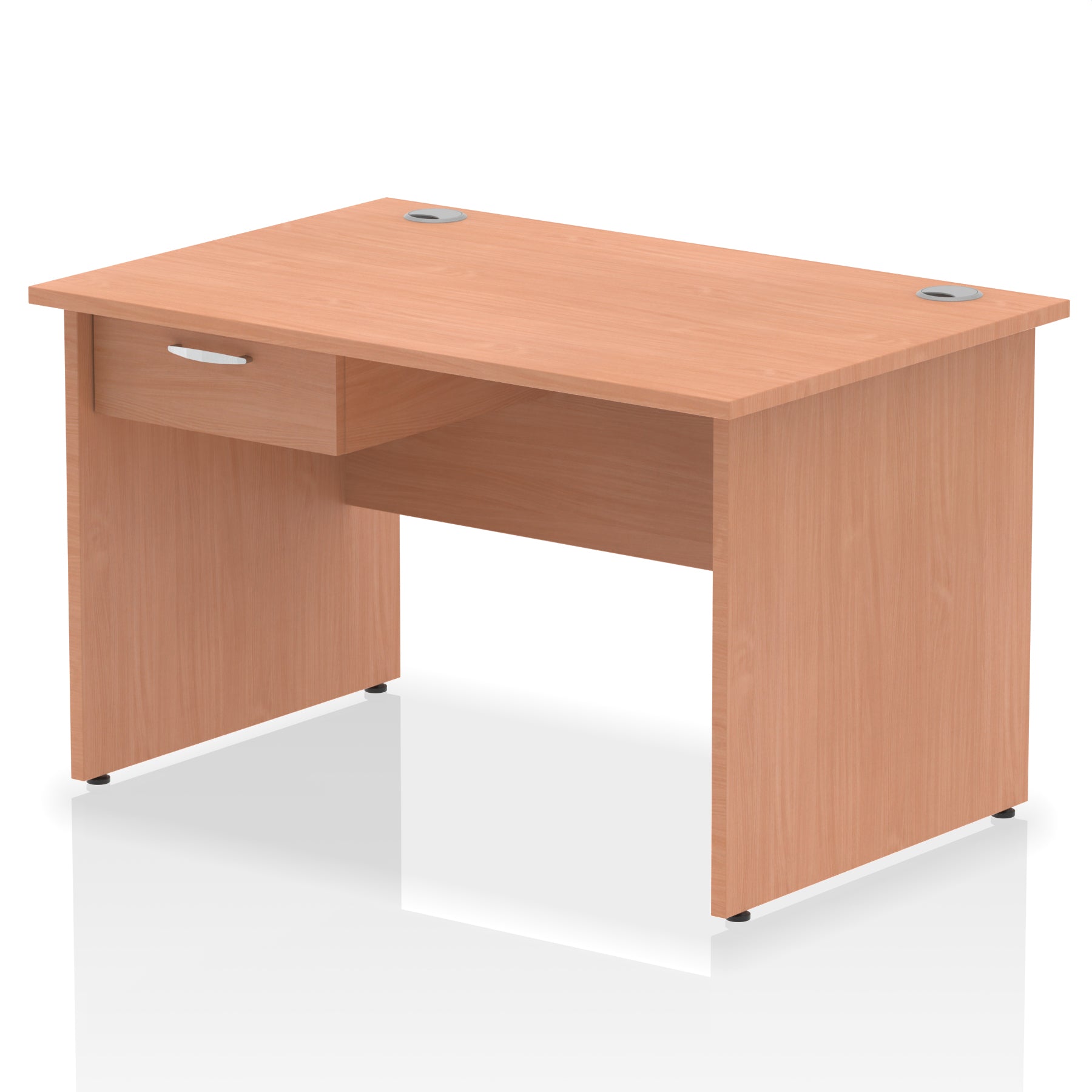 Suppliers Of Impulse Panel End Straight Desk Frame With Single One Drawer Fixed Pedestal - 1200mm, 1400mm, 1600mm or 1800mm - Multiple Colour Options UK