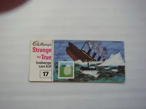 Titanic Type Card By Cadbury'S From The Strange But True Series 1970 Vg