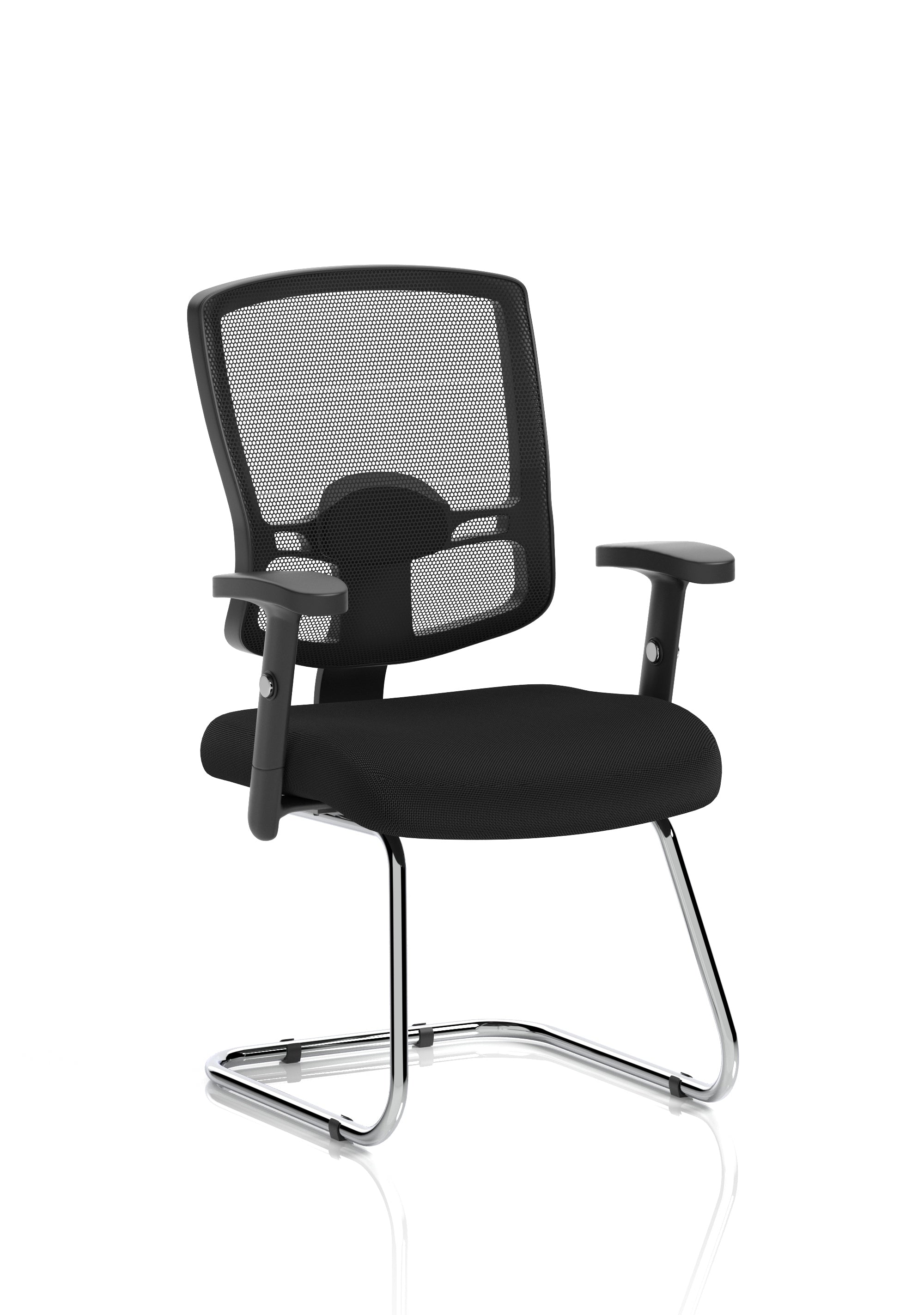 Portland Mesh Back Cantilever Visitor Chair with Height Adjustable Arms - Available in 20 Colour Choices North Yourkshire
