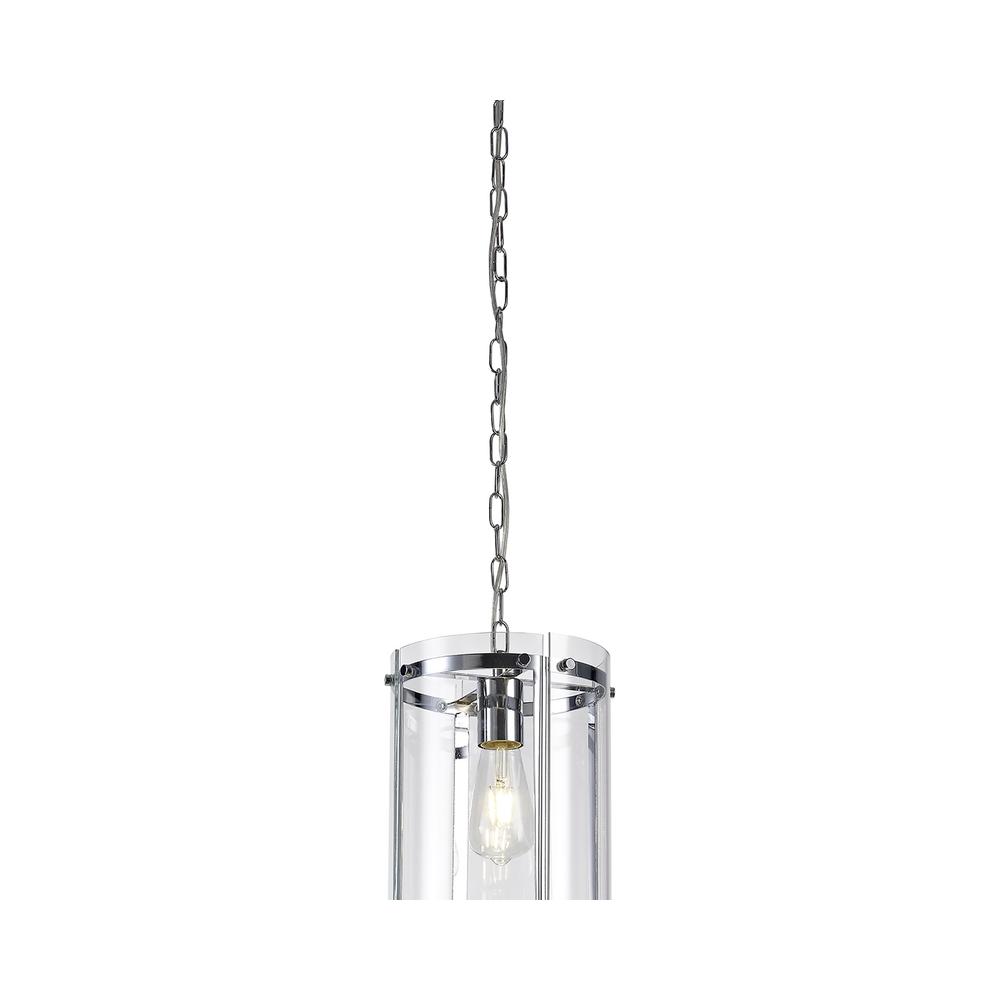 Luxuria Etoile 20.5cm Pendant Light E27 Polished Chrome / Plain Clear (A) Glass