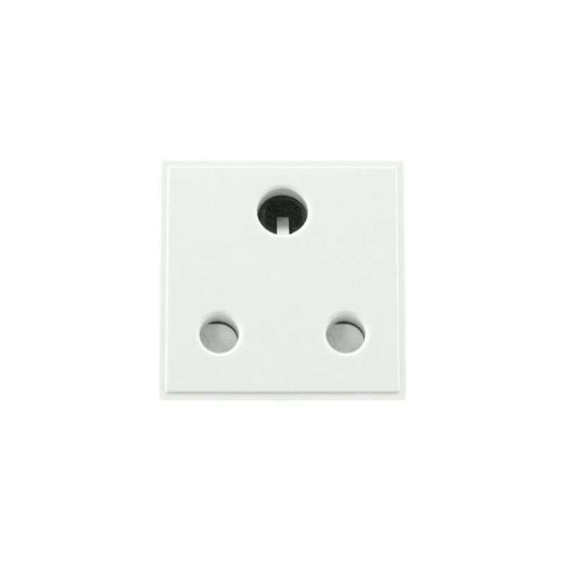 Click New Media 15A Round Pin Socket Outlet Module White