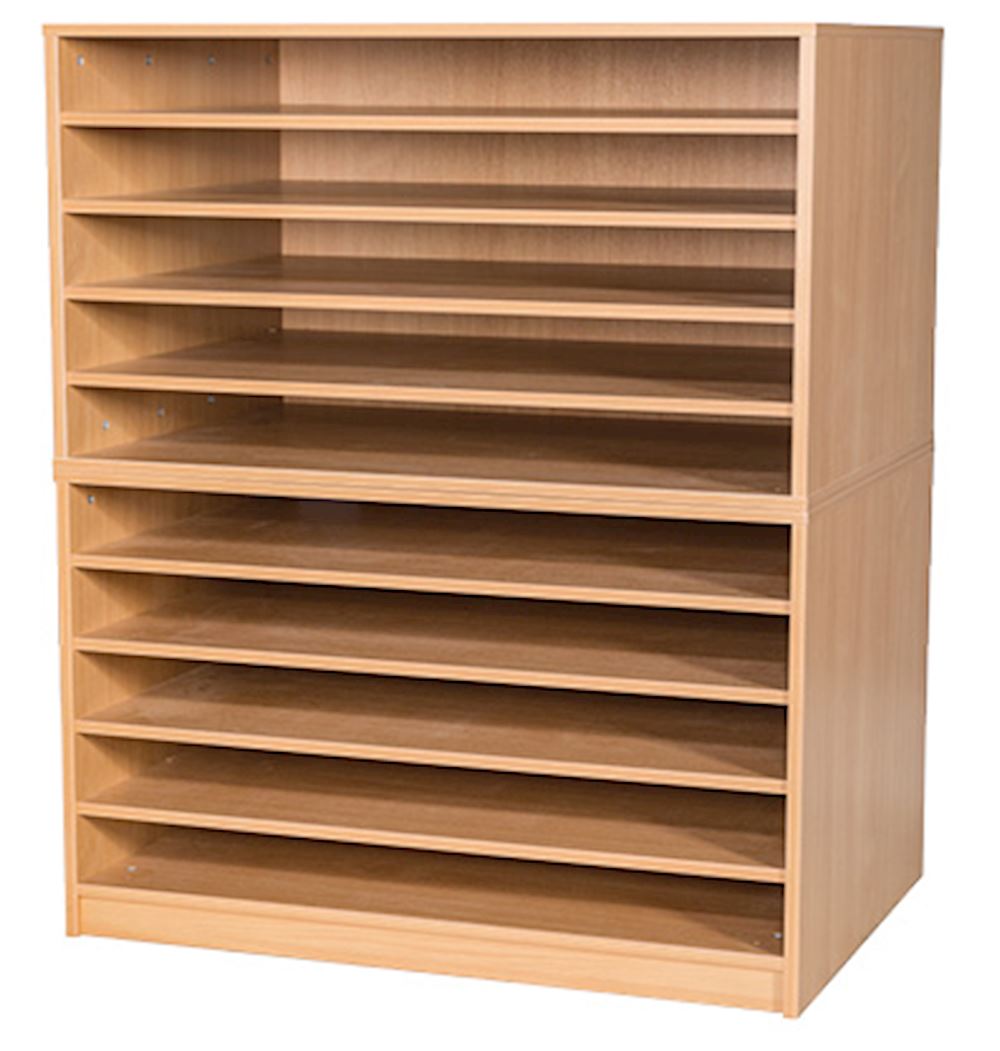 A1 Paper Storage Unit with 10 Shelves 1347H x 1010W x 705D