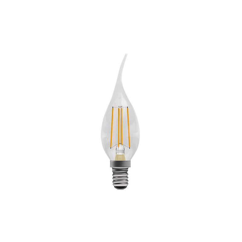 Bell Dimmable Bent Tip Clear E14 LED Filament Candle 3.3W