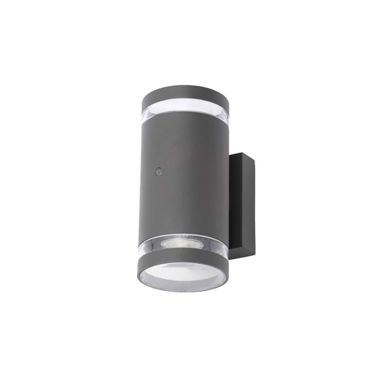 Forum Lens Wall Light Up/Down GU10 with Photocell Anthracite