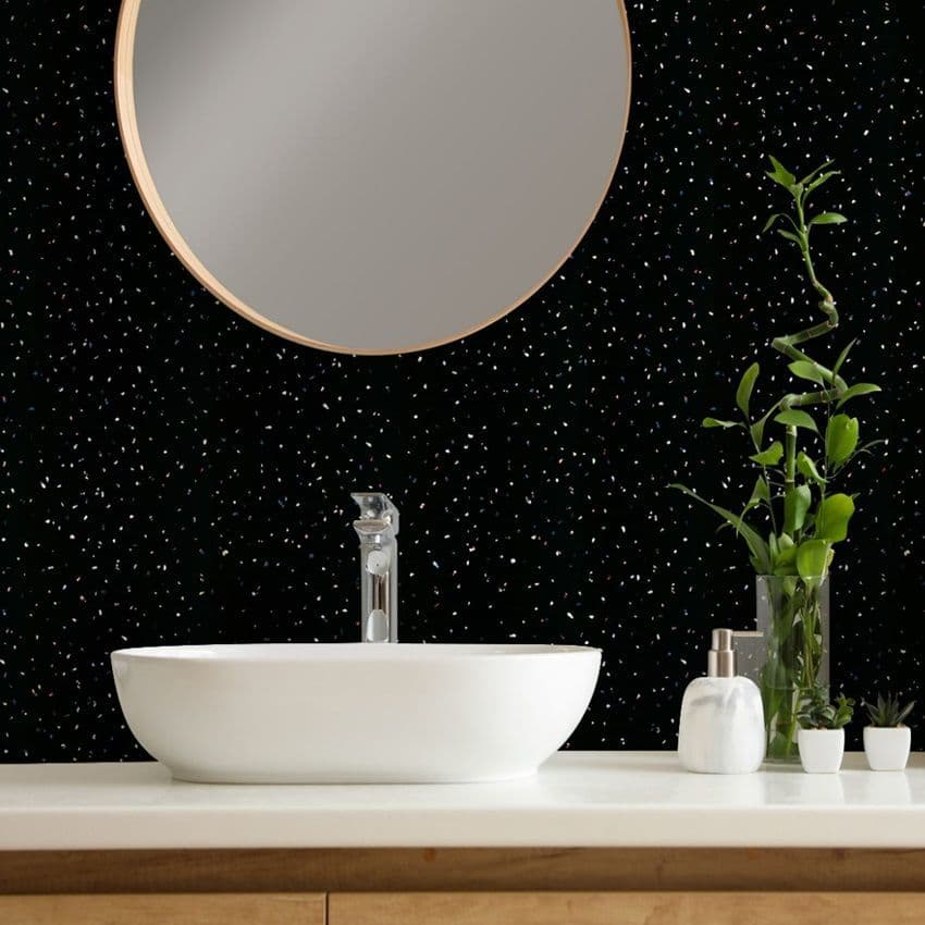 Black Sparkle Gloss PVC Bathroom Panels