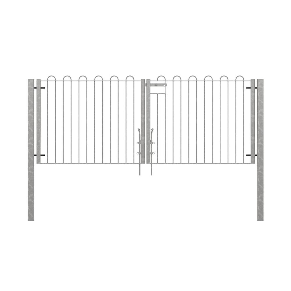 Double Leaf Gate 12 x 1200mmConcrete-in - Galvanised