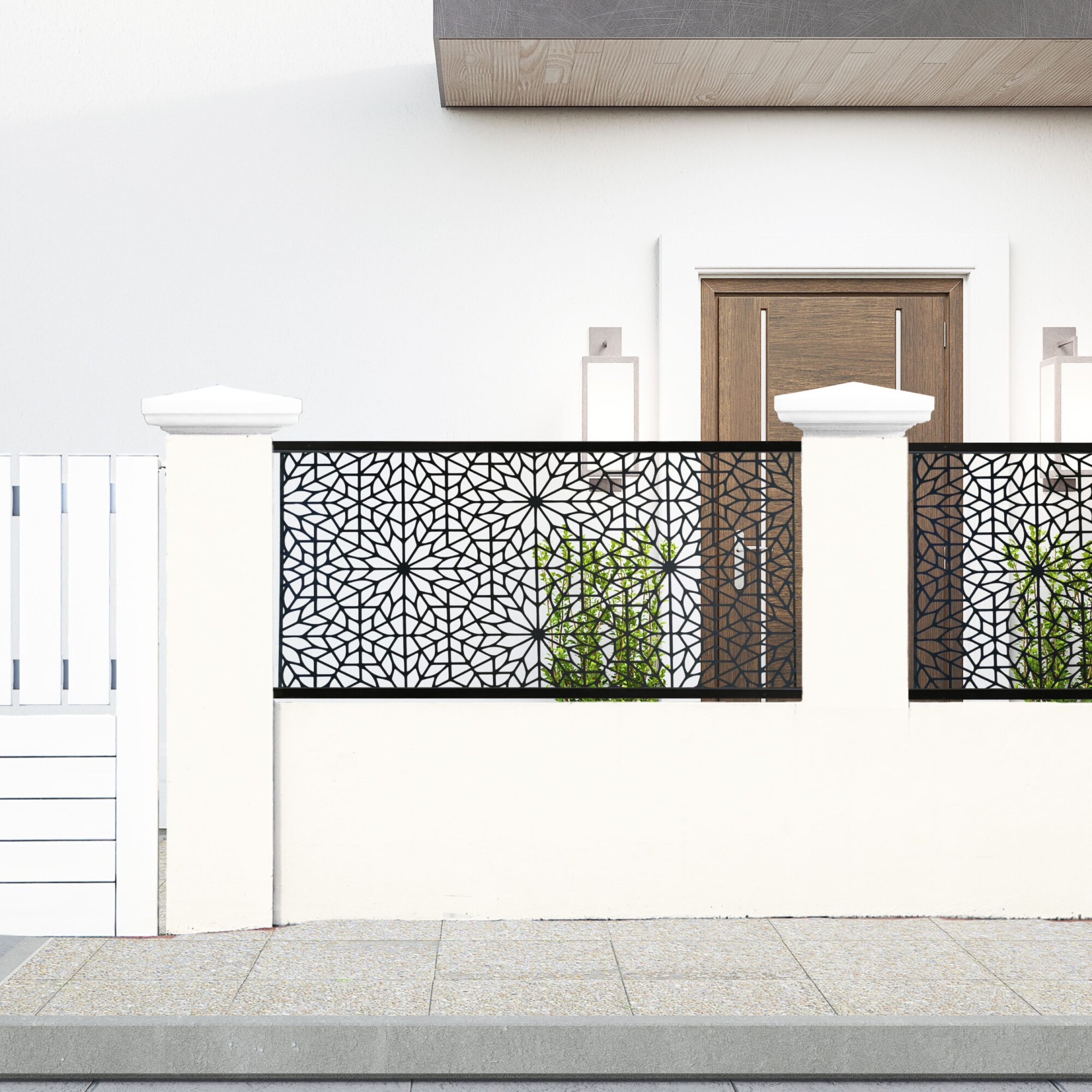 Black Ria Garden Screens for Piers 