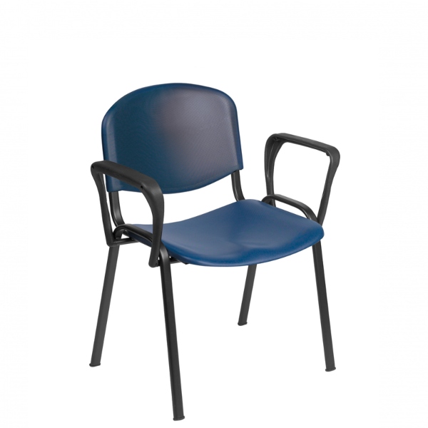Venus Visitor Chair With Arms - Blue