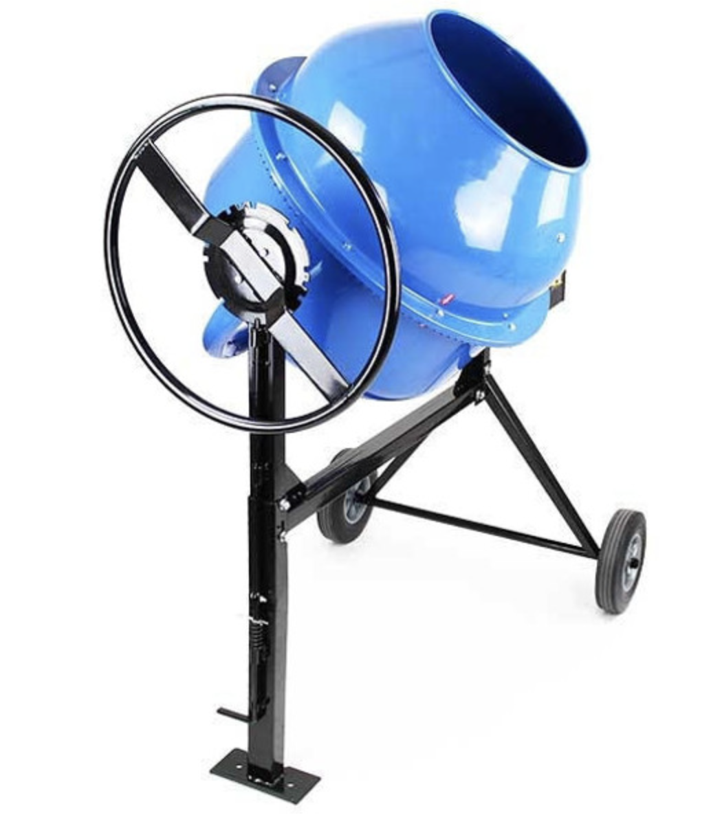 Hyundai 650w 160L Portable Electric Cement Concrete Mixer 230v 