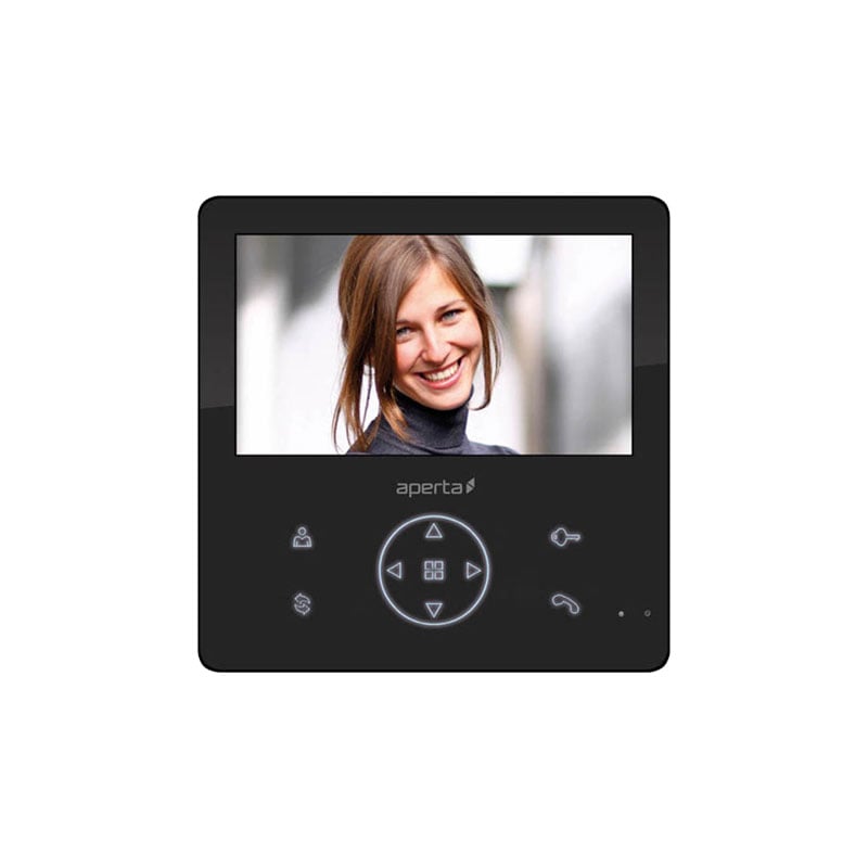 ESP Colour Video Door Entry Black Monitor With Record Facility