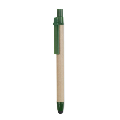 RECYCLED CARTON STYLUS PEN in Green.