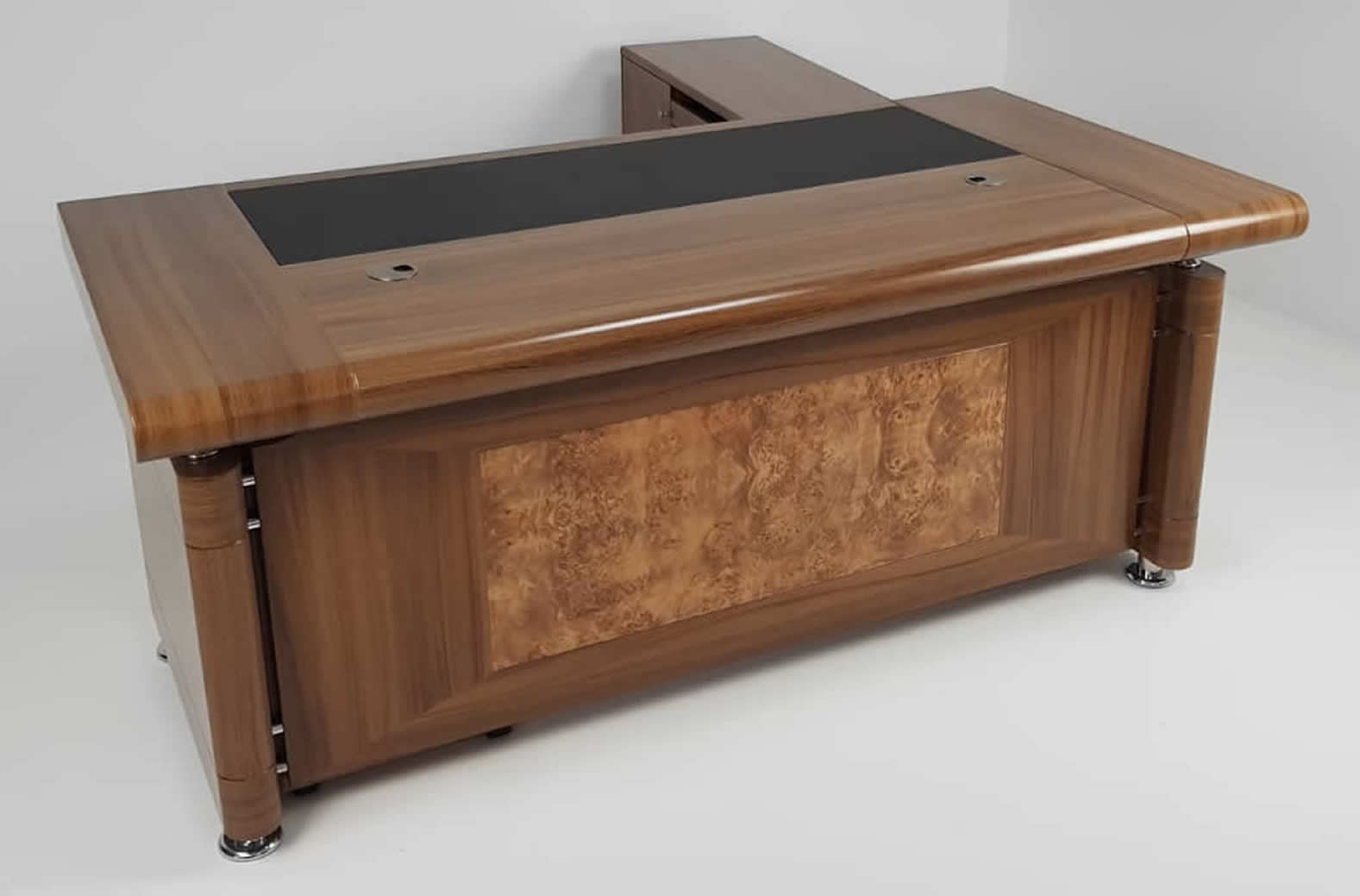 Suppliers Of OFFER - Light Oak Executive Office Desk with Pedestal and Return - 1800mm - 1861 UK